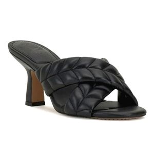 NWT Vince Camuto Women's Black VC-Garren Braided Heeled Mules 8.5M